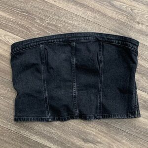 Abercrombie & Fitch Charcoal Denim Top